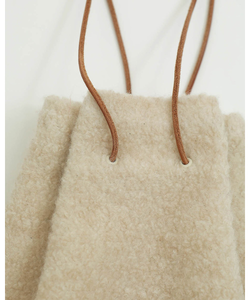 TODAYFUL（トゥデイフル）の「ウールパイルパース（ハンドバッグ・レディース・キナリ/ベージュ・FREE）」の7枚目の写真