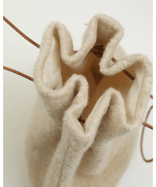 TODAYFUL（トゥデイフル）の「ウールパイルパース（ハンドバッグ・レディース・キナリ/ベージュ・FREE）」の8枚目の写真