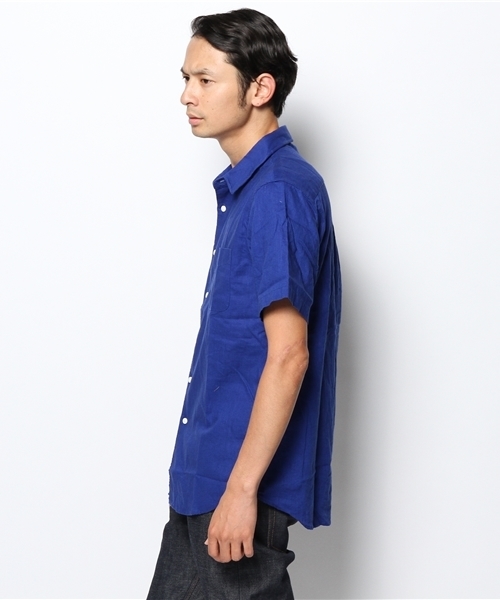 WEGO（ウィゴー）の「WEGO/コットンリネン半袖シャツ（シャツ/ブラウス・メンズ・ホワイト/カーキ/ロイヤルブルー/ライトピンク・MEDIUM/LARGE）」の11枚目の写真