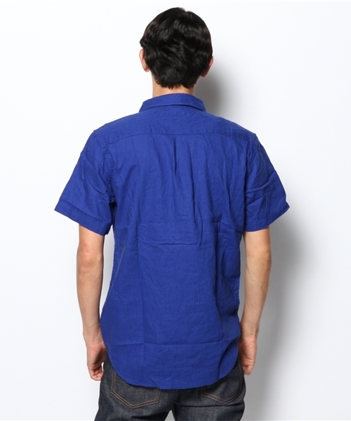 WEGO（ウィゴー）の「WEGO/コットンリネン半袖シャツ（シャツ/ブラウス・メンズ・ホワイト/カーキ/ロイヤルブルー/ライトピンク・MEDIUM/LARGE）」の10枚目の写真