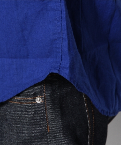 WEGO（ウィゴー）の「WEGO/コットンリネン半袖シャツ（シャツ/ブラウス・メンズ・ホワイト/カーキ/ロイヤルブルー/ライトピンク・MEDIUM/LARGE）」の6枚目の写真