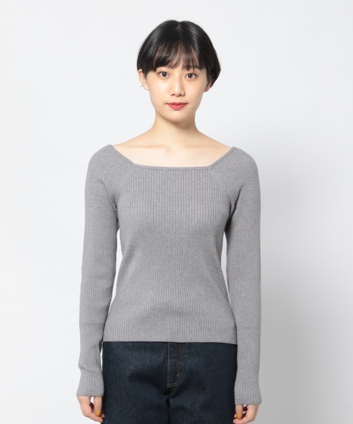 PAGEBOY(ページボーイ)の「スクエアネックリブプルオーバー(Tシャツ/カットソー・レディース・オフホワイト/モカ/グレー/ブラック・FREE)」の13枚目の写真