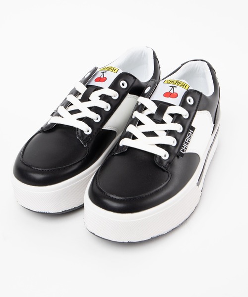 WEGO(ウィゴー)の「WEGO/チェリーモチーフ厚底スニーカー(スニーカー・レディース・ライトピンク/ブラック/ホワイト・LARGE/MEDIUM)」の7枚目の写真