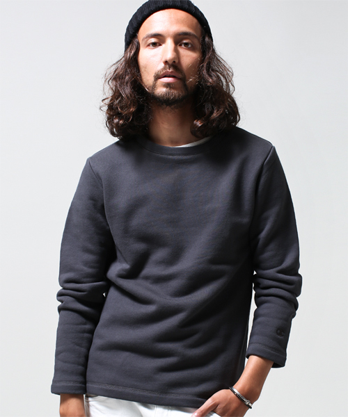 NANO universe(ナノユニバース)の「champion×ripvanwinkle/ 別注PULLOVER(スウェット・メンズ・ブラック/グレー・SMALL/LARGE/MEDIUM/X-LARGE)」の2枚目の写真