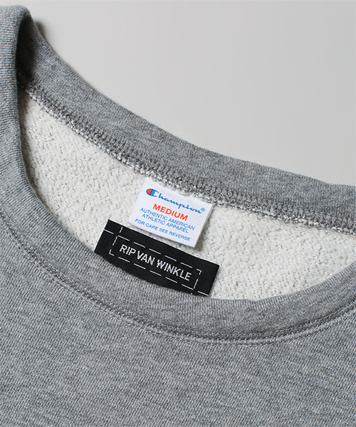 NANO universe(ナノユニバース)の「champion×ripvanwinkle/ 別注PULLOVER(スウェット・メンズ・ブラック/グレー・SMALL/LARGE/MEDIUM/X-LARGE)」の7枚目の写真