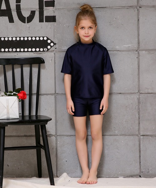Lace Ladies(レースレディース)の「女児 半袖 スクール水着 ガールズ(水着・キッズ・ホワイト/ピンク/イエロー/ネイビー/ブラック・110/120/130/140/170/150/160)」の3枚目の写真