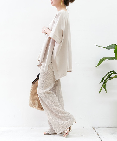 Liesse（リエス）の「ポンチョ風プルオーバー（ニット/セーター）」 - WEAR