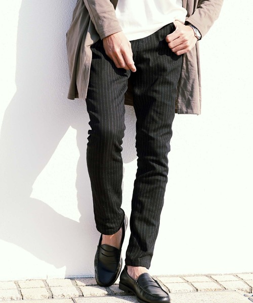 jiggys shop(ジギーズショップ)の「ストレッチ チノ スリムパンツ(チノパンツ・メンズ・ホワイト系その他/ブラウン系その他/ライトベージュ/グレー系その他/モカ/グレー/カーキ/ホワイト/ライトグレー/ネイビー/ブラウン/ワイン/ブルー系その他/ブラウン系その他2/ブラック系その他/ブラック/ブルー系その他2/インディゴブルー/グレイッシュベージュ/カモフラージュ/グレー系その他2/チャコールグレー/ベージュ/アイボリー/グレー系その他3/グレー系その他4/ブラウン系その他3・SMALL/MEDIUM/LARGE/X-LARGE/XX-LARGE)」の5枚目の写真