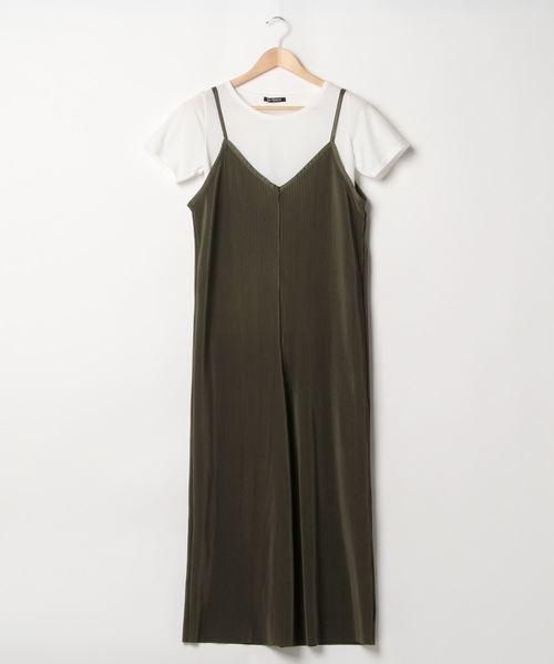 SpRay（スプレイ）の「プリーツキャミオールインワンアンサンブル（つなぎ/オールインワン・レディース・ブラック/オフホワイト/カーキ/モカ/ベージュ・FREE）」の15枚目の写真