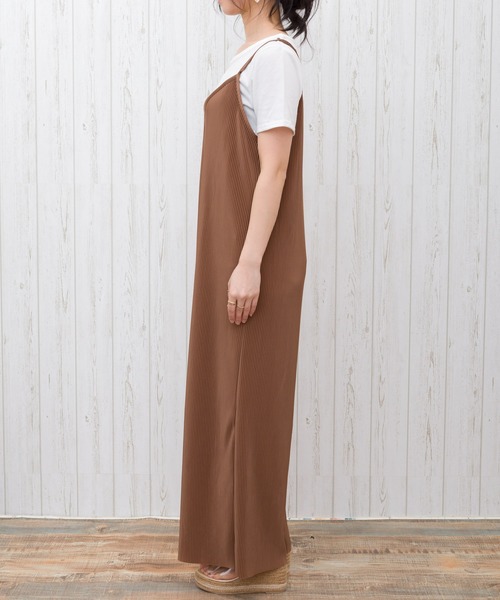 SpRay（スプレイ）の「プリーツキャミオールインワンアンサンブル（つなぎ/オールインワン・レディース・ブラック/オフホワイト/カーキ/モカ/ベージュ・FREE）」の6枚目の写真