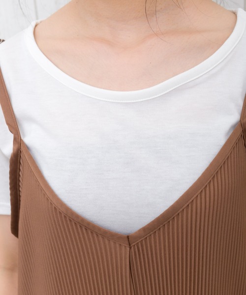 SpRay（スプレイ）の「プリーツキャミオールインワンアンサンブル（つなぎ/オールインワン・レディース・ブラック/オフホワイト/カーキ/モカ/ベージュ・FREE）」の14枚目の写真