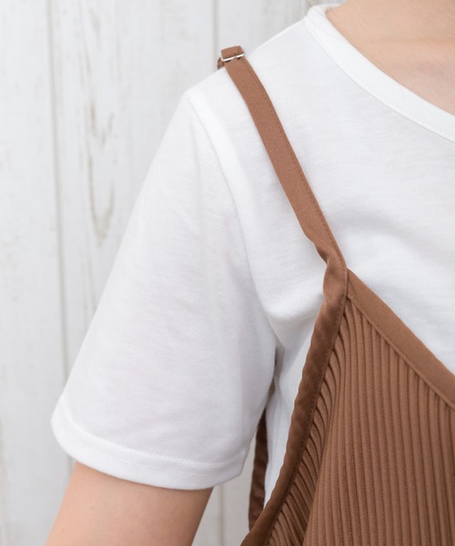 SpRay（スプレイ）の「プリーツキャミオールインワンアンサンブル（つなぎ/オールインワン・レディース・ブラック/オフホワイト/カーキ/モカ/ベージュ・FREE）」の16枚目の写真