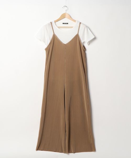 SpRay（スプレイ）の「プリーツキャミオールインワンアンサンブル（つなぎ/オールインワン・レディース・ブラック/オフホワイト/カーキ/モカ/ベージュ・FREE）」の19枚目の写真