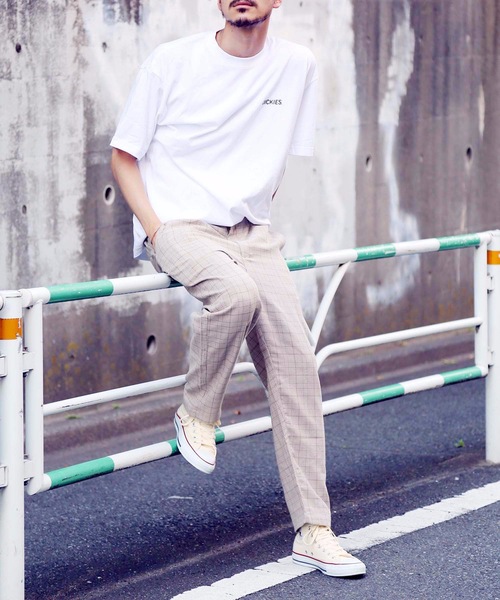 KANGOL(カンゴール)の「【KANGOL/カンゴール】チェックテーパードパンツ ワイドパンツ テーパードシルエット ワンポイント ブランドロゴ(その他パンツ・メンズ・ベージュ/ブラウン・X-LARGE/MEDIUM/LARGE)」の7枚目の写真