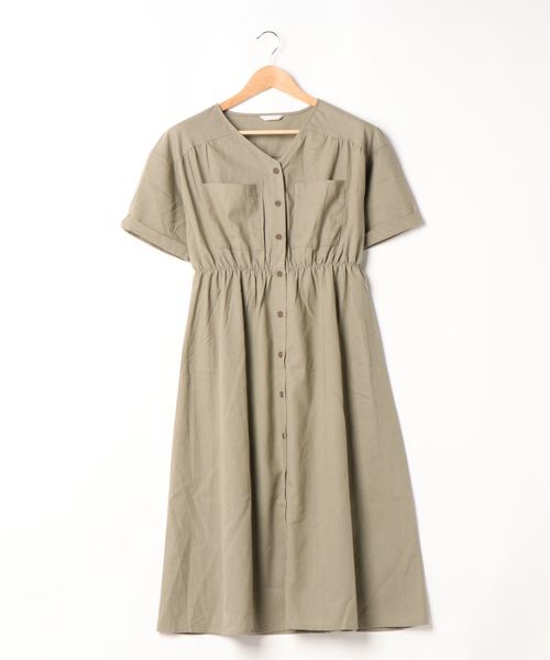 Ehka Sopo エヘカソポ の vネック前開きワンピース ワンピース Wear