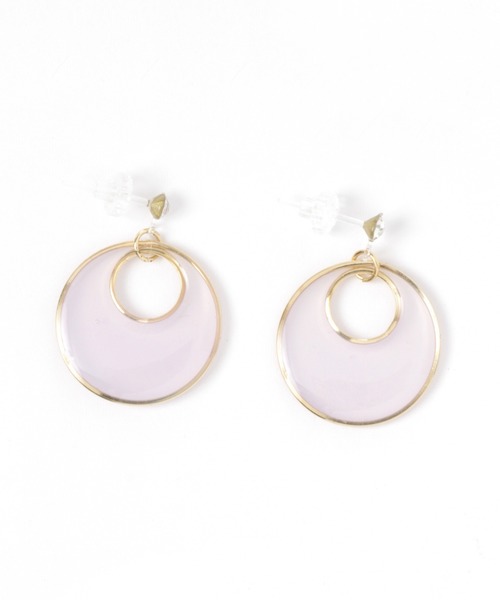 セール カラーサークル樹脂ポストピアス Lakole ピアス 両耳用 Lakole ラコレ のファッション通販 Zozotown