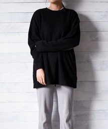 TRAP/U （トラップユー）の「【69】【TRAP/U】サイドボタン　長袖カットソー（Tシャツ/カットソー）」