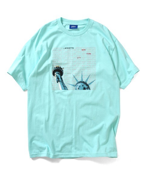 LFYT（エルエフワイティー）の「LFYT ラファイエット [Lafayette] - リバティー ニューヨーク 半袖 グラフィック Tシャツ [LIBERTY OF NY TEE]（Tシャツ/カットソー・メンズ・ホワイト/ブラック/ライトグリーン・LARGE/X-LARGE/MEDIUM/SMALL）」の3枚目の写真