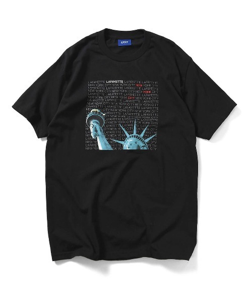 LFYT（エルエフワイティー）の「LFYT ラファイエット [Lafayette] - リバティー ニューヨーク 半袖 グラフィック Tシャツ [LIBERTY OF NY TEE]（Tシャツ/カットソー・メンズ・ホワイト/ブラック/ライトグリーン・LARGE/X-LARGE/MEDIUM/SMALL）」の2枚目の写真
