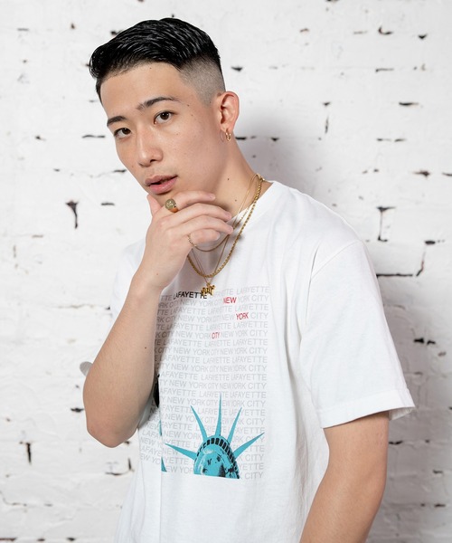 LFYT（エルエフワイティー）の「LFYT ラファイエット [Lafayette] - リバティー ニューヨーク 半袖 グラフィック Tシャツ [LIBERTY OF NY TEE]（Tシャツ/カットソー・メンズ・ホワイト/ブラック/ライトグリーン・LARGE/X-LARGE/MEDIUM/SMALL）」の13枚目の写真