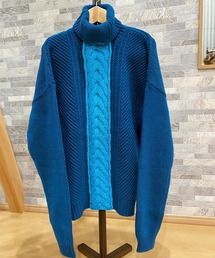 DIESEL | DIESEL ディーゼル ケーブル編み カラーブロック タートル ニット セーター K-LOVER(ニット/セーター)