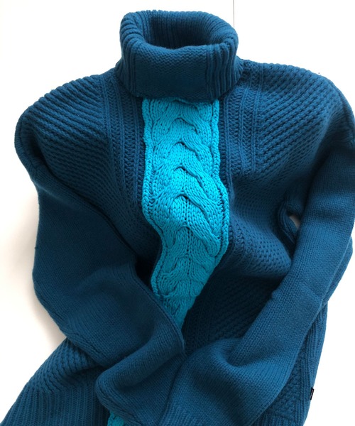 DIESEL（ディーゼル）の「ケーブル編み カラーブロック タートル