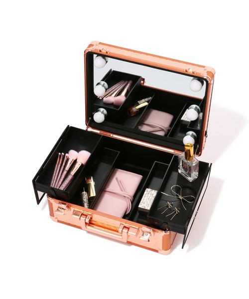 ヴァリーズ ハリウッドボックス S ブラック トランク型メイクボックス