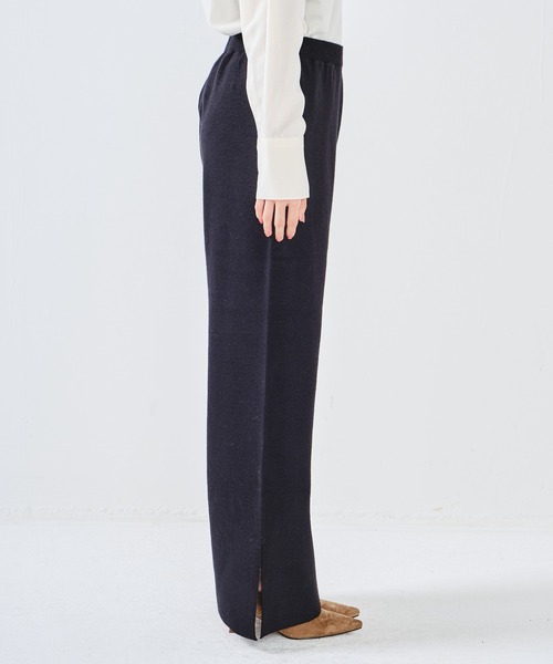 CONSCIOUS DAY（コンシャスデイ）の「スリットニットワイドパンツ CD0114（その他パンツ・レディース・カーキ/ブラック/ブラウン・ﾌﾘ-）」の5枚目の写真