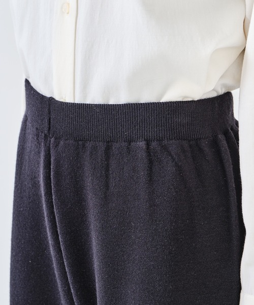 CONSCIOUS DAY（コンシャスデイ）の「スリットニットワイドパンツ CD0114（その他パンツ・レディース・カーキ/ブラック/ブラウン・ﾌﾘ-）」の6枚目の写真