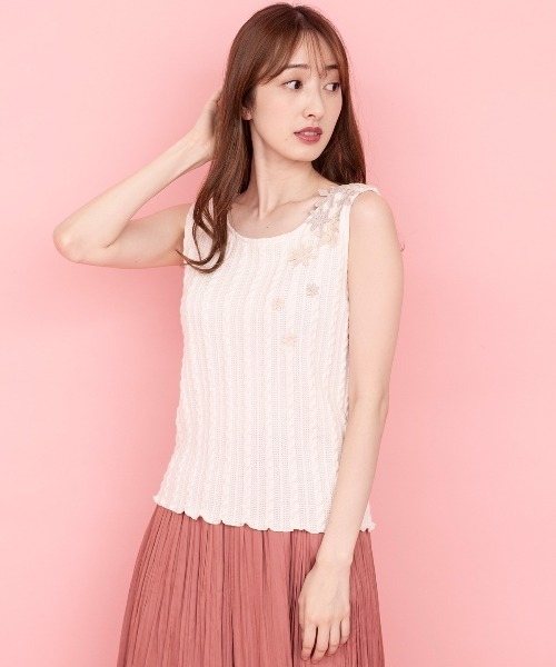 セール アシメフラワーケーブルタンクトップ ニット セーター Willselection ウィルセレクション のファッション通販 Zozotown