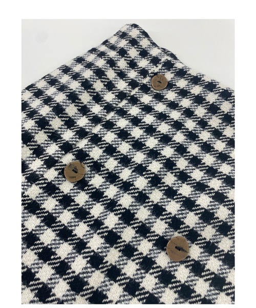 emi+(エミプラス)の「フロントボタンスリットチェックスカート(スカート・レディース・ブラック/ブラウン・S/M/L)」の15枚目の写真