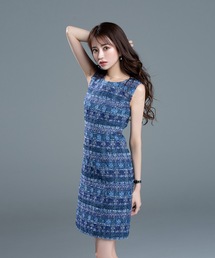 エミリアウィズ　マリアケント　ツイード　ブルー emiriawiz（エミリアウィズ）の「マリアケントショートスリーブ