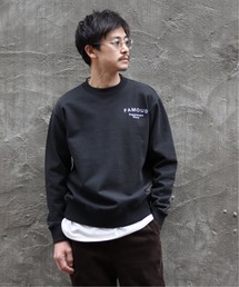 【 FAMOUS DEPARTMENT STORE / フェイマス デパートメント ストア】 胸刺繍クルーネック