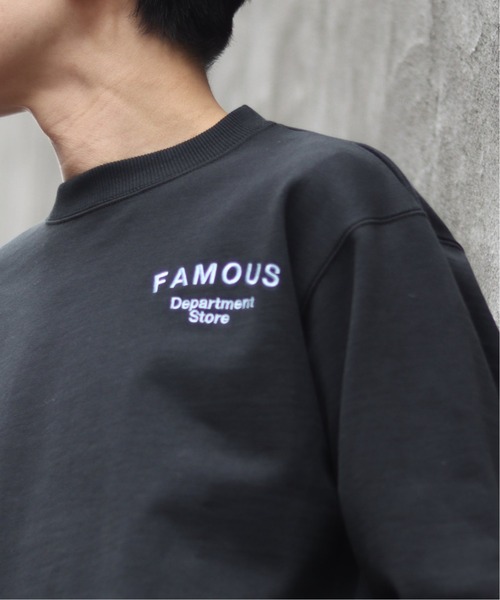 417 EDIFICE（フォーワンセブンエディフィス）の「【 FAMOUS DEPARTMENT STORE / フェイマス デパートメント ストア】 胸刺繍クルーネック（スウェット・メンズ・ライトグレー/ブラック/サファリグリーン/ホワイト・SMALL/MEDIUM/LARGE）」の20枚目の写真