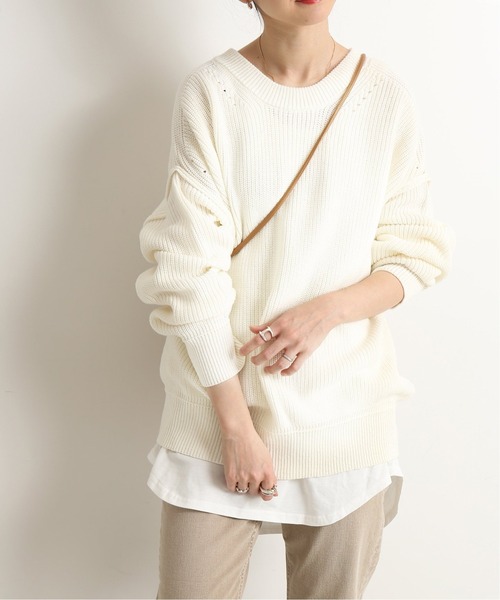 SLOBE IENA（スローブイエナ）の「14G片畦2WAYニット