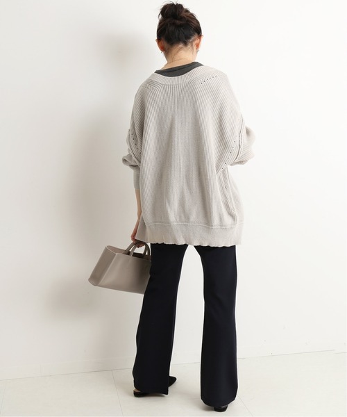 SLOBE IENA 14G片畦2WAYニット ピンク SLOBE IENA（スローブイエナ）の「14G片畦2WAYニット