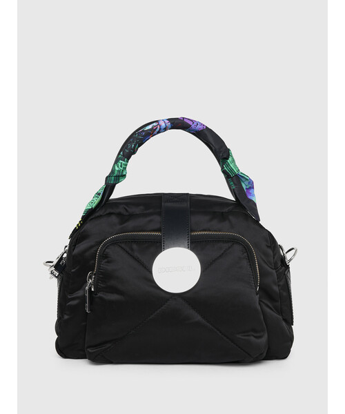 DIESEL(ディーゼル)の「レディース ナイロン ハンドバッグ(ハンドバッグ・レディース・ブラック/カーキ・UNI)」の1枚目の写真