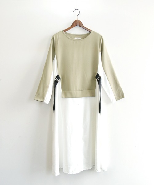 セール 配色切替シャツドッキングｏｐ ワンピース Axes Femme アクシーズファム のファッション通販 Zozotown