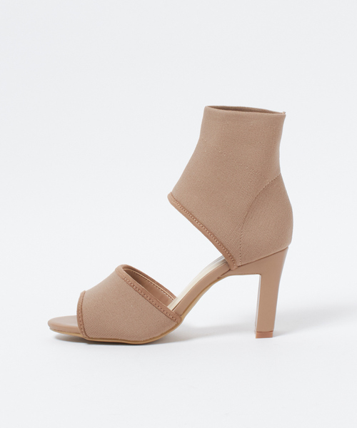 Tiara（ティアラ）の「ニットブーツサンダル（サンダル・レディース・ブラック/ベージュ・23.0cm/24.0cm）」の4枚目の写真