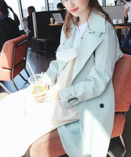 セール 韓国デザイン ロング丈 ルーズサイズ スプリングコート トレンチコート Westsea ウエストシー のファッション通販 Zozotown