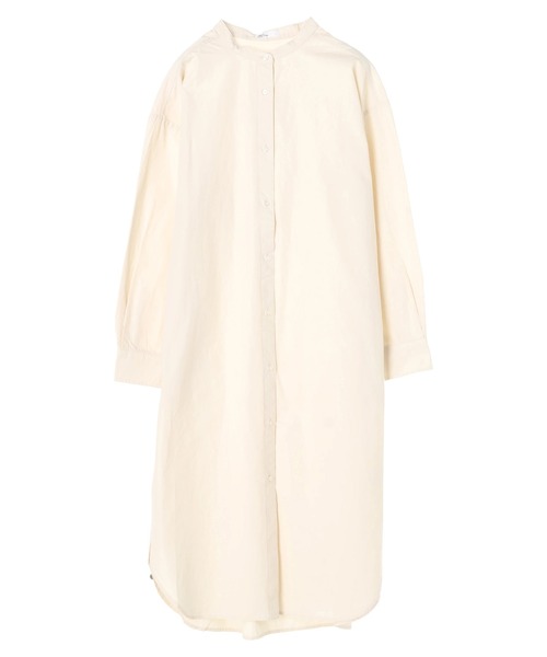 CRAFT STANDARD BOUTIQUE（クラフトスタンダードブティック）の「バンドカラーシャツワンピース　＊（シャツワンピース・レディース・アイボリー/ベージュ/ブルー系その他4/ホワイト系その他6/ブルー系その他6・FREE）」の2枚目の写真