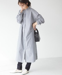 CRAFT STANDARD BOUTIQUE | バンドカラーシャツワンピース　＊(シャツワンピース)