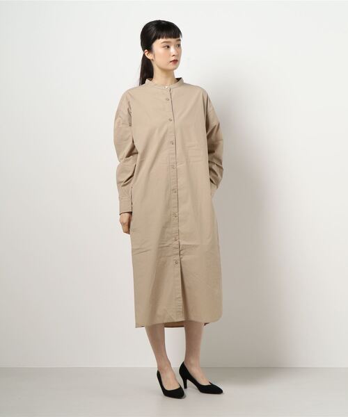 CRAFT STANDARD BOUTIQUE（クラフトスタンダードブティック）の「バンドカラーシャツワンピース　＊（シャツワンピース・レディース・アイボリー/ベージュ/ブルー系その他4/ホワイト系その他6/ブルー系その他6・FREE）」の19枚目の写真