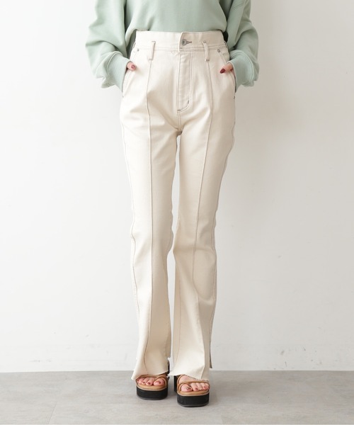 FREE'S MART(フリーズマート)の「【Sシリーズ対応】◆ピンタック前後差フレアデニム(デニムパンツ・レディース・ブルー/ホワイト系その他/パープル系その他・SMALL/MEDIUM)」の11枚目の写真