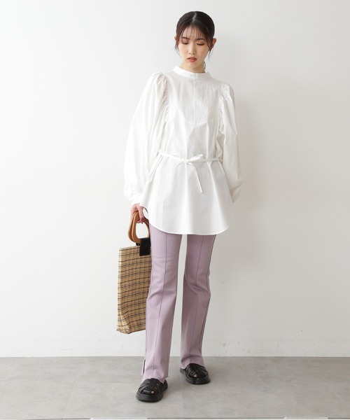 FREE'S MART(フリーズマート)の「【Sシリーズ対応】◆ピンタック前後差フレアデニム(デニムパンツ・レディース・ブルー/ホワイト系その他/パープル系その他・SMALL/MEDIUM)」の12枚目の写真