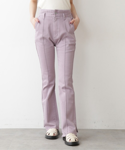 FREE'S MART(フリーズマート)の「【Sシリーズ対応】◆ピンタック前後差フレアデニム(デニムパンツ・レディース・ブルー/ホワイト系その他/パープル系その他・SMALL/MEDIUM)」の9枚目の写真