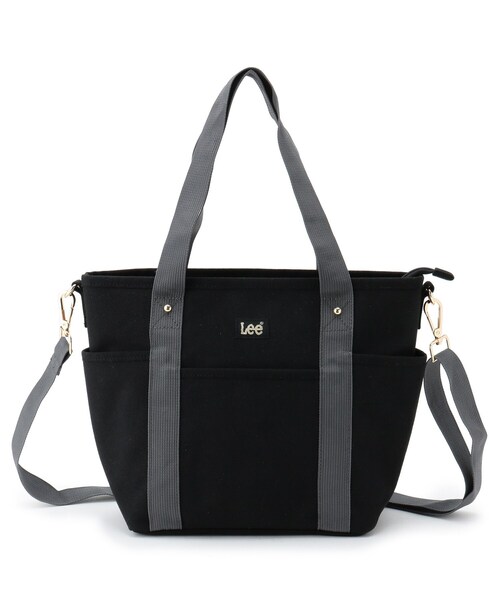 Lee（リー）の「◆Lee キャンパスPVC2WAYトート（トートバッグ・レディース・ブラック/ダークグレー/ライトベージュ/ピンク系・00）」の2枚目の写真