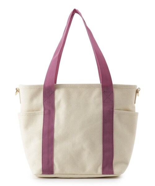 Lee（リー）の「◆Lee キャンパスPVC2WAYトート（トートバッグ・レディース・ブラック/ダークグレー/ライトベージュ/ピンク系・00）」の10枚目の写真