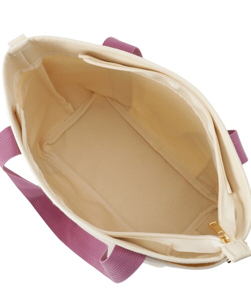 Lee（リー）の「◆Lee キャンパスPVC2WAYトート（トートバッグ・レディース・ブラック/ダークグレー/ライトベージュ/ピンク系・00）」の5枚目の写真