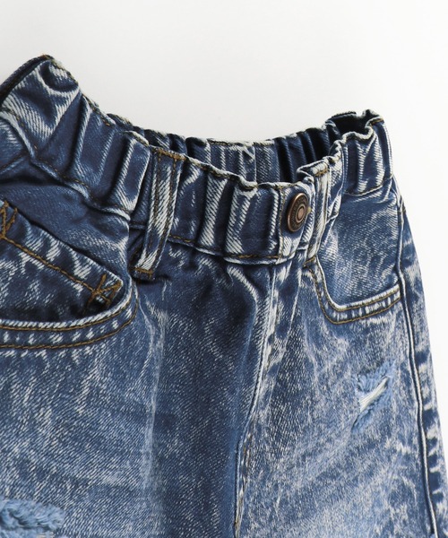 RADCHAP(ラッドチャップ)の「ダメージ加工デニムショートパンツ(デニムパンツ・キッズ・サックスブルー/グレー・120cm/130cm/140cm/150cm/90cm/100cm/110cm)」の10枚目の写真